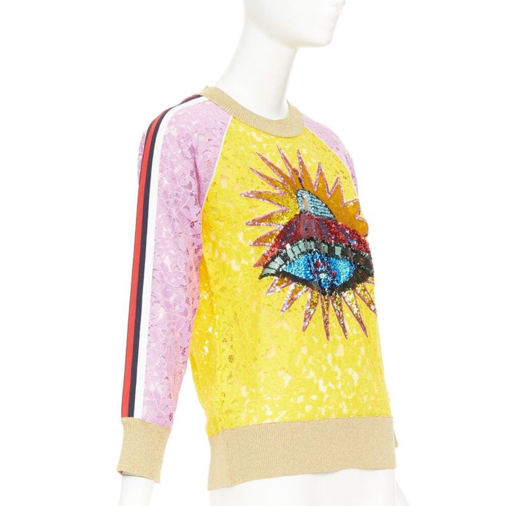 Gucci Lace UFO Sunburst Sequin Sweater